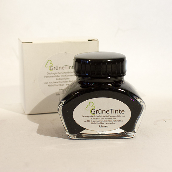 Wasserfeste ökologisch hergestellte Tinte - schwarz 30 ml