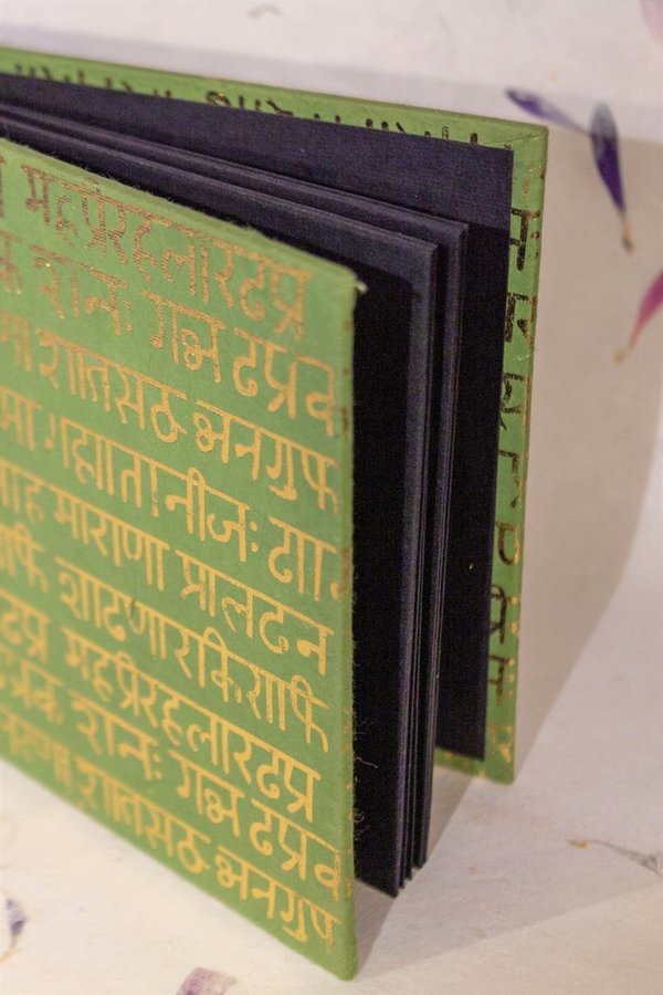 Spiralfotoalbum Sanskrit grün - fairtrade